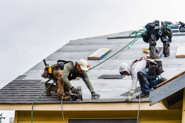 Professional Gutter Installation technician working in Newbury, OH